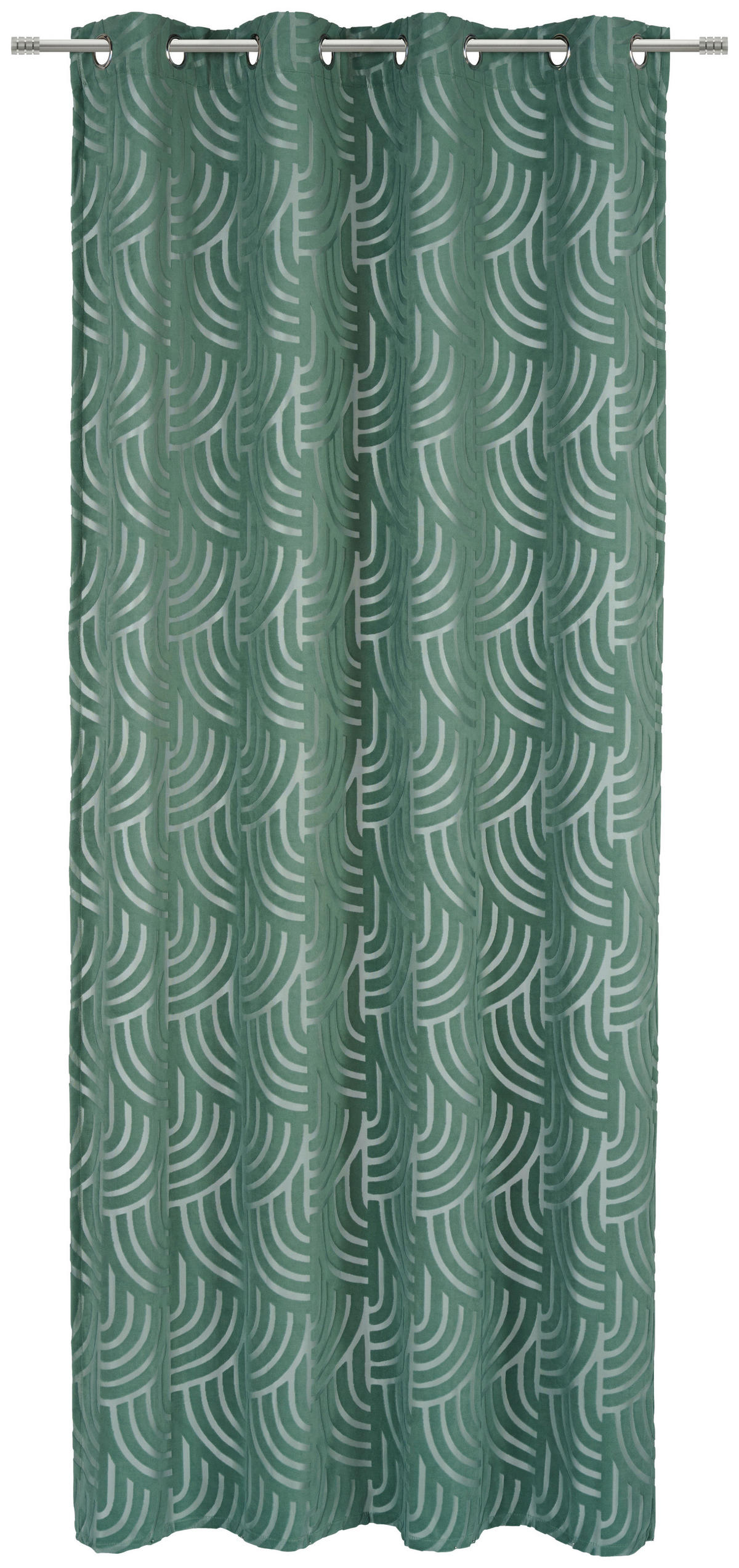 ZÁVĚS S OČKY, neprůsvitné, 135/245 cm - zelená, Design, textil (135/245cm) - Esposa