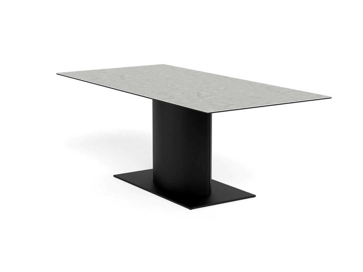 ESSTISCH in Metall, Keramik 200/100/75,5 cm  - Schwarz/Grau, MODERN, Keramik/Metall (200/100/75,5cm) - MID.YOU