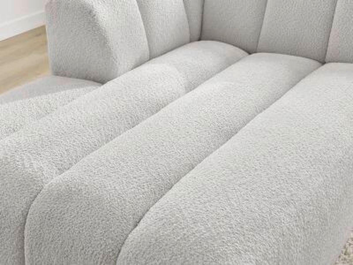 SOFAELEMENT ANNECY Bouclé Hellgrau  - Hellgrau/Schwarz, MODERN, Kunststoff/Textil (120/72/170cm)
