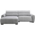 ECKSOFA in Mikrofaser Hellgrau  172/256 cm  - Hellgrau/Schwarz, Design, Textil/Metall (172/256cm) - Carryhome