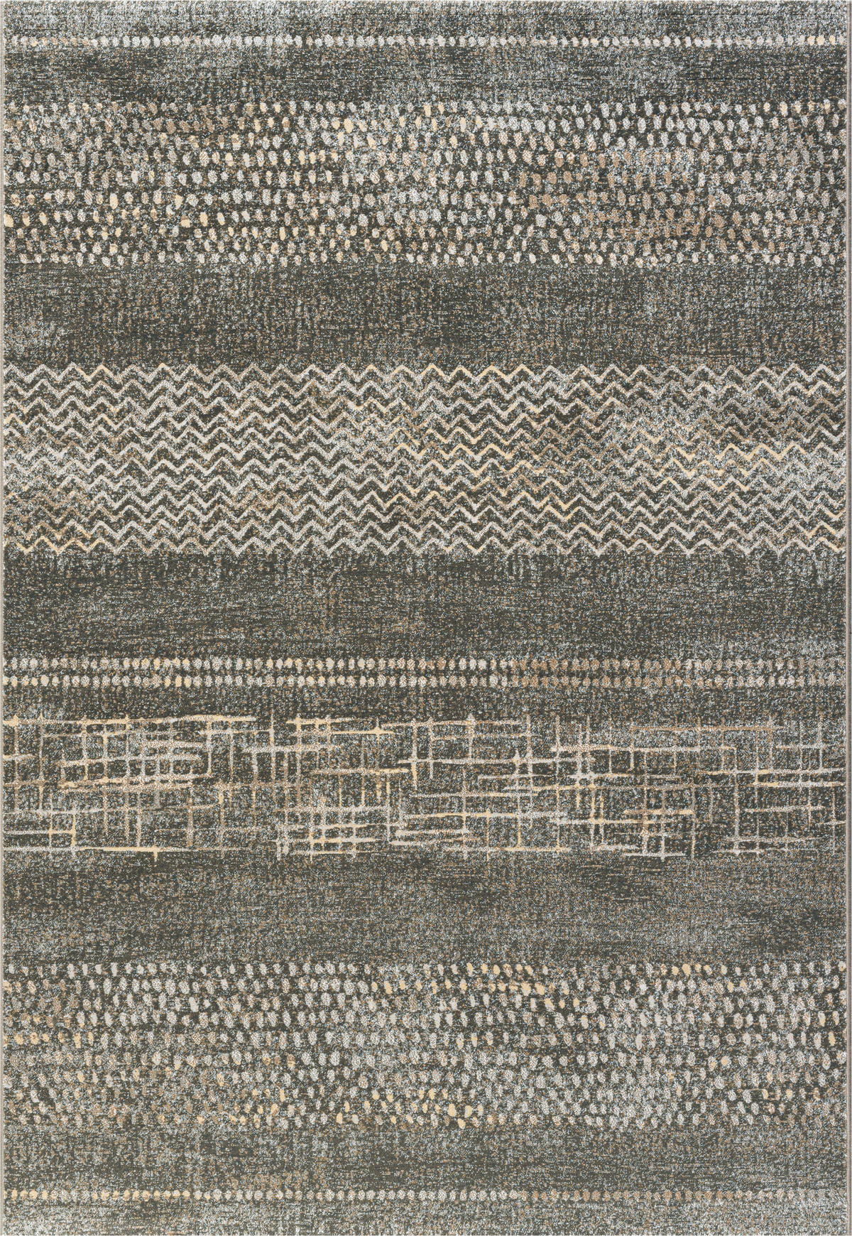 WEBTEPPICH 160/230 cm Argentum Anthrazit, Creme, Dunkelbraun  - Anthrazit/Dunkelbraun, KONVENTIONELL, Kunststoff/Textil (160/230cm) - Novel
