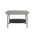 COUCHTISCH in Metall, Glas, Stein 75/75/42 cm  - Schwarz/Grau, Design, Glas/Stein (75/75/42cm) - Carryhome