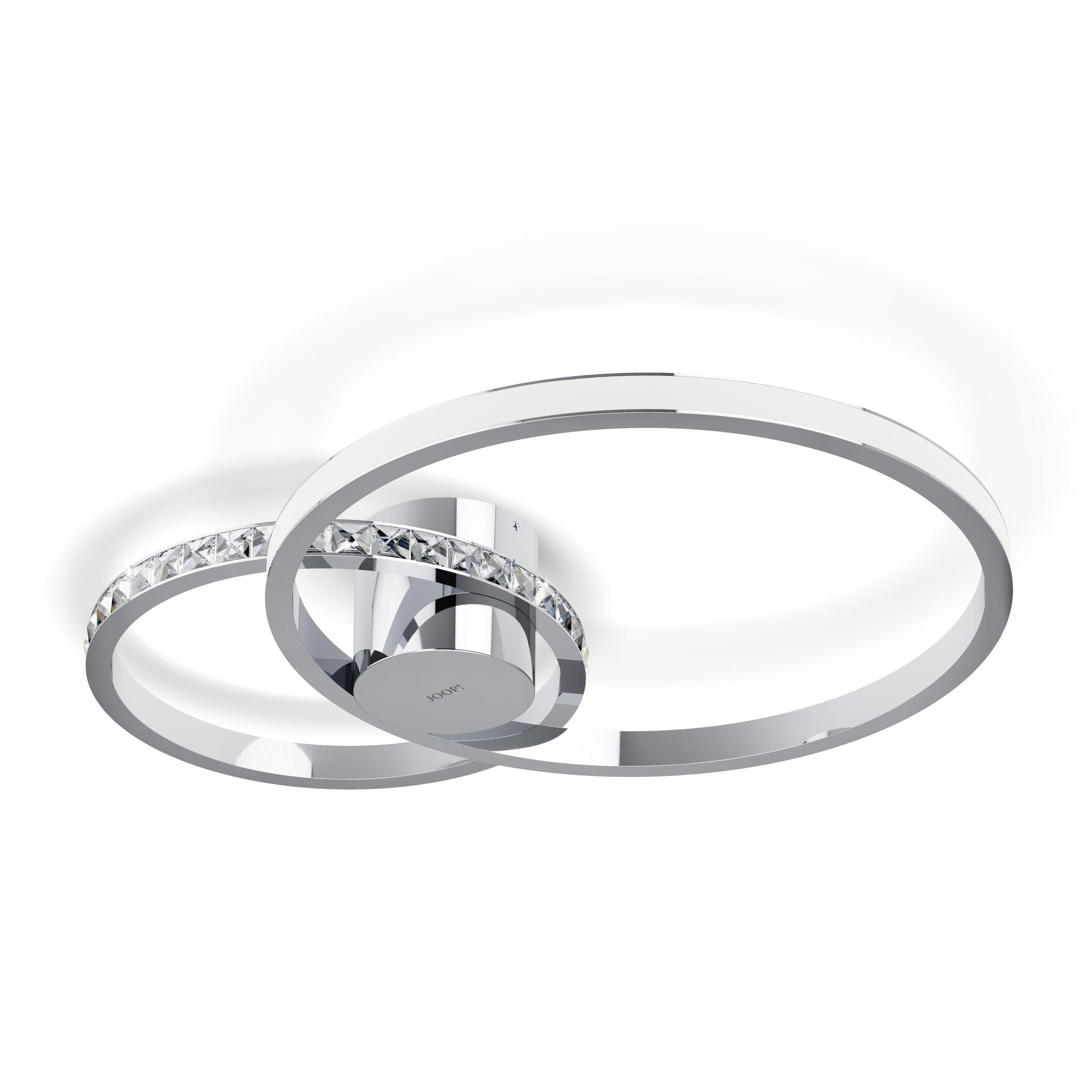 LED-DECKENLEUCHTE - Klar/Chromfarben, LIFESTYLE, Glas/Metall (59,5/41,5/10cm) - Joop!