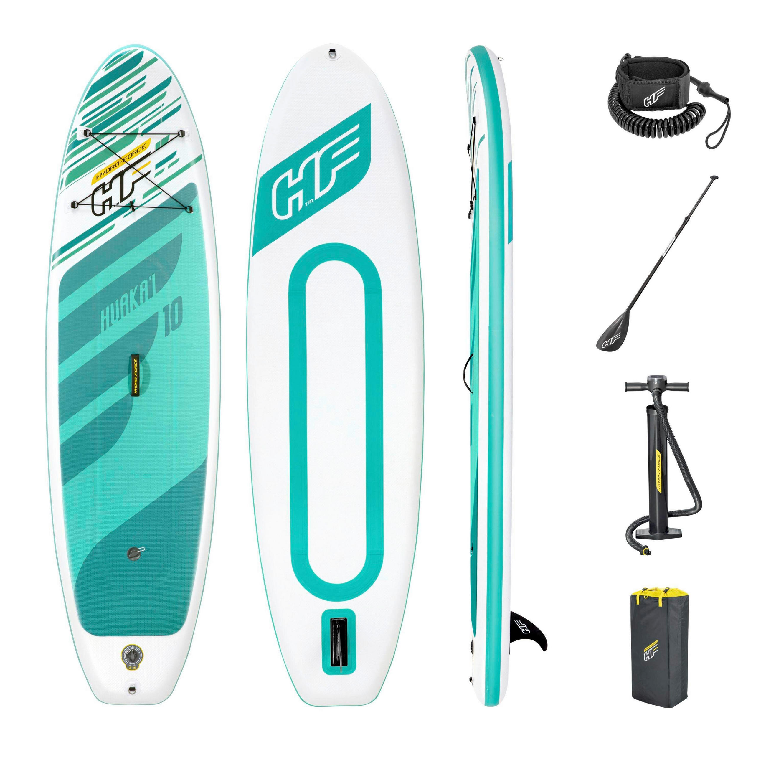PADDLEBOARD - bílá/tyrkysová, Trend, plast (305/84/15cm) - Bestway