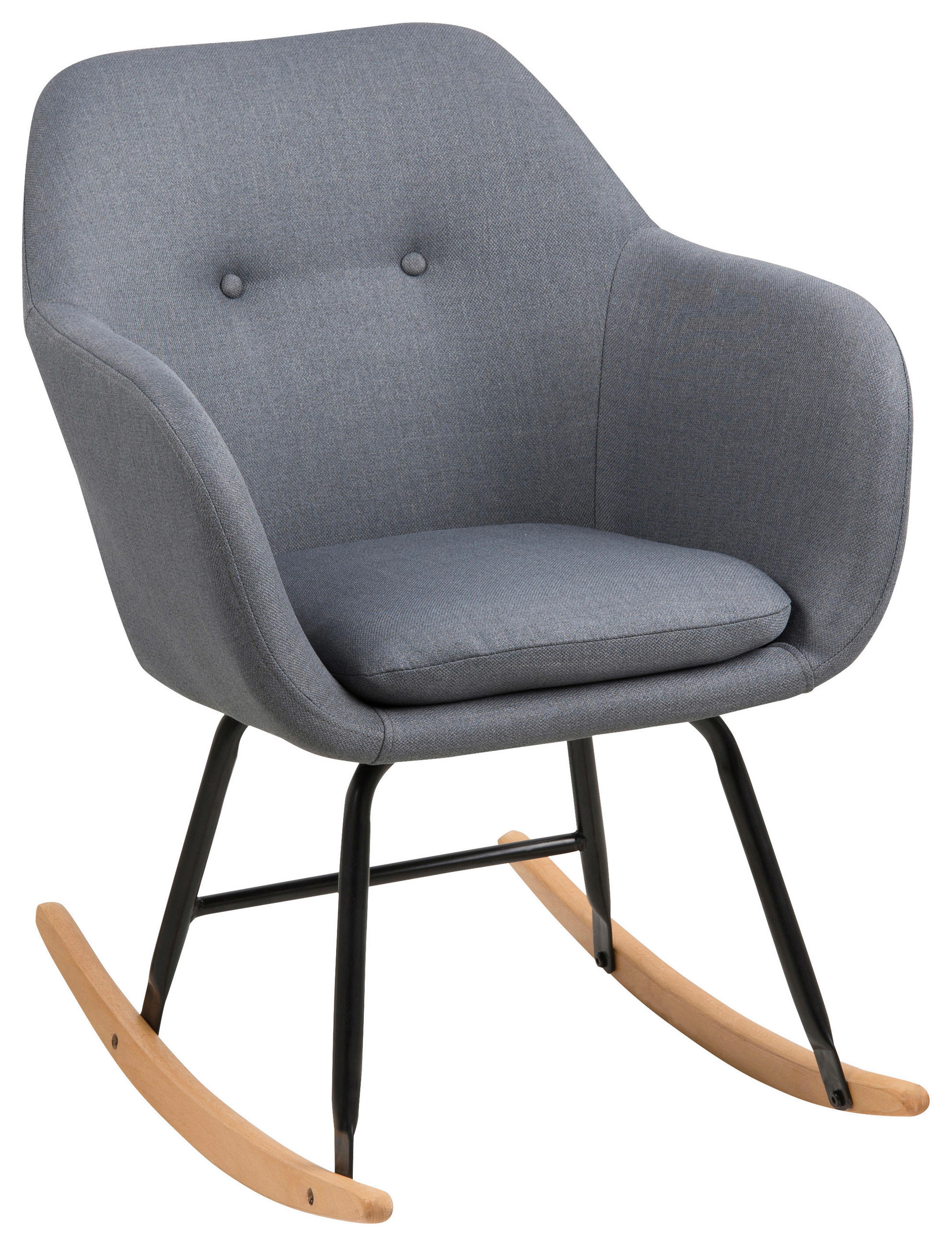 SCHAUKELSTUHL - Dunkelgrau/Schwarz, Design, Holz/Textil (58/58/50cm) - Livetastic
