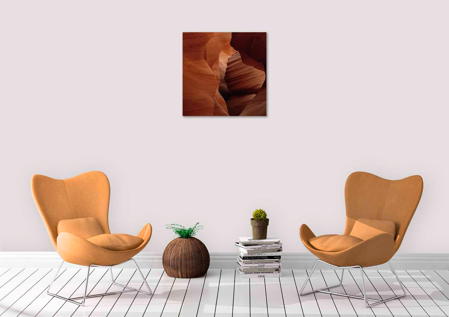 BILD 74/74 cm  - Rotbraun, Design, Metall (74/74cm)
