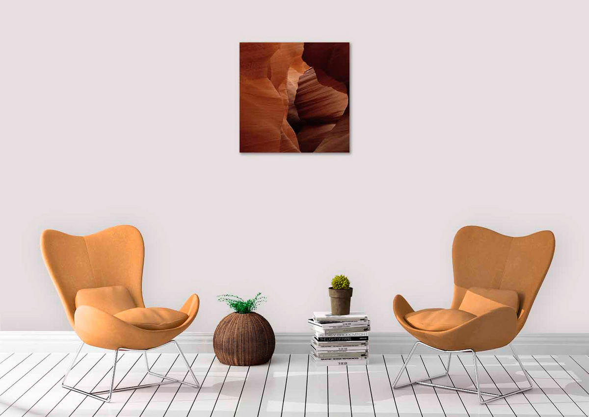 BILD 74/74 cm  - Rotbraun, Design, Metall (74/74cm)