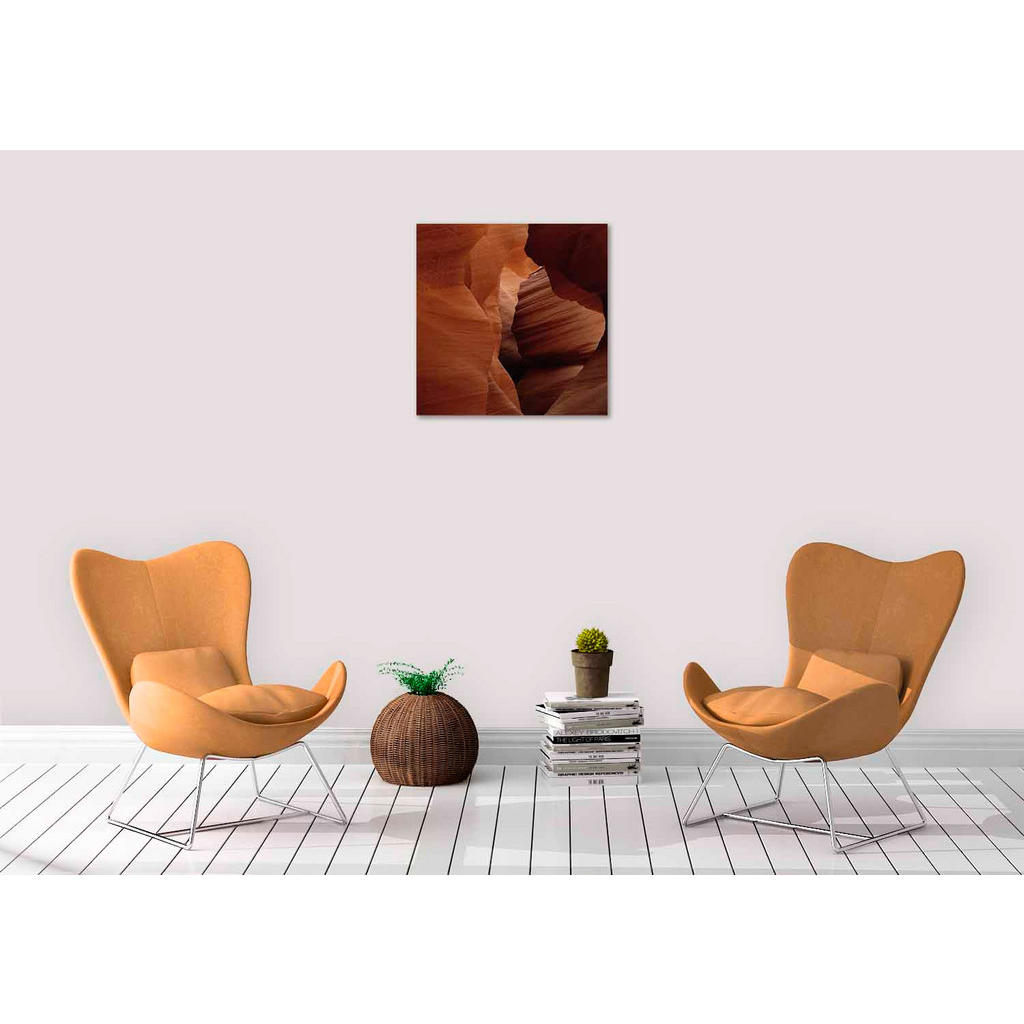Thumbnail - Xxxl Bild, Rotbraun, Metall, rechteckig, 74x74 cm, Fotografie, einfache und schnelle Anbringung, Bilder und Zubehör, Wan...