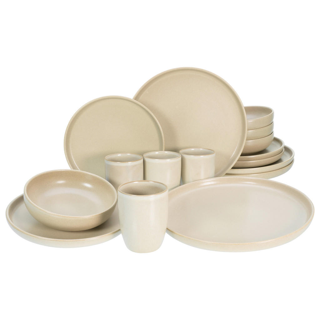 Thumbnail - Creatable Kombiservice, Sand, Keramik, 16-teilig, Uni, 370 ml,510 ml, 37x49.5x40.5 cm, Essen & Trinken, Geschirr, Geschi...