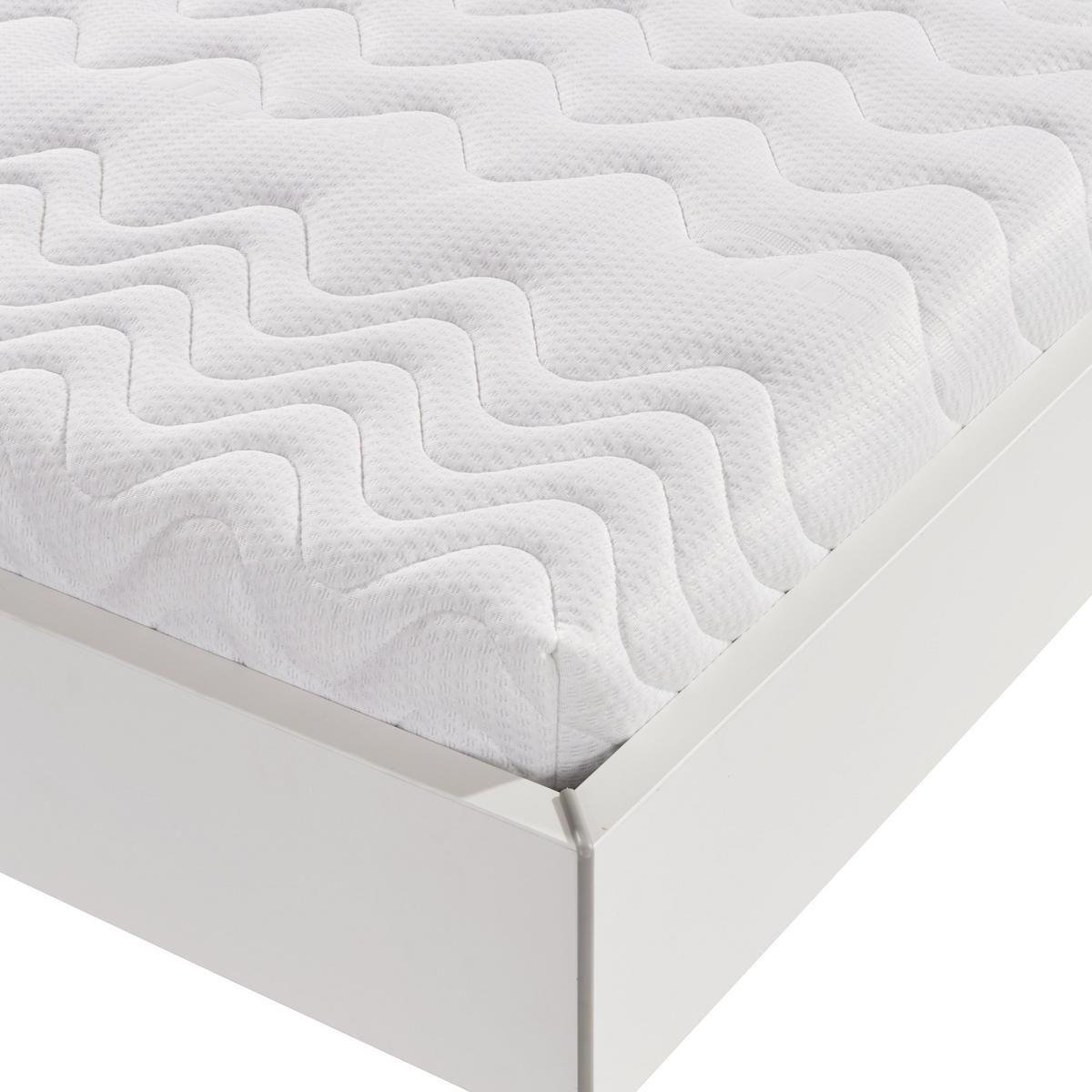WENDEMATRATZE 90/200 cm Höhe ca. 20 cm 7 -Zonen - Weiß, MODERN, Textil (90/200cm) - Livetastic