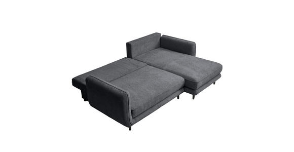 ECKSOFA in Struktur Grau  - Schwarz/Grau, KONVENTIONELL, Holz/Textil (247/170cm) - Carryhome