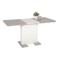 ESSTISCH in Holzwerkstoff 110-150/69/76 cm  - Weiß/Grau, KONVENTIONELL, Holzwerkstoff (110-150/69/76cm) - Carryhome
