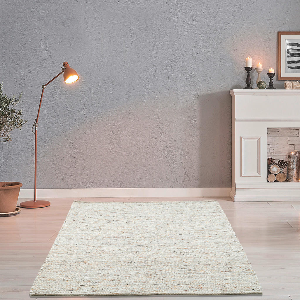 Thumbnail - Tom Tailor Handwebteppich Alm Glück, Sand, Textil, Uni, rechteckig, 140x200 cm, für Fußbodenheizung geeignet, beidseitig...