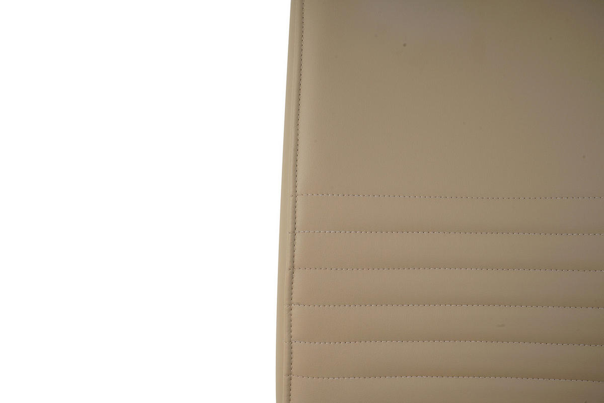 STUHL-SET 2 Stück  in Lederlook  - Taupe/Schwarz, Design, Kunststoff/Textil (42/97/59cm) - Livetastic