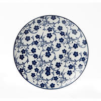 Farfurie  - albastru/alb, Basics, ceramică (15/15/1,5cm)