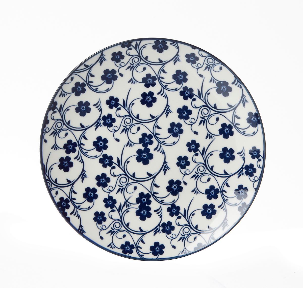 Farfurie  - albastru/alb, Basics, ceramică (15/15/1,5cm)