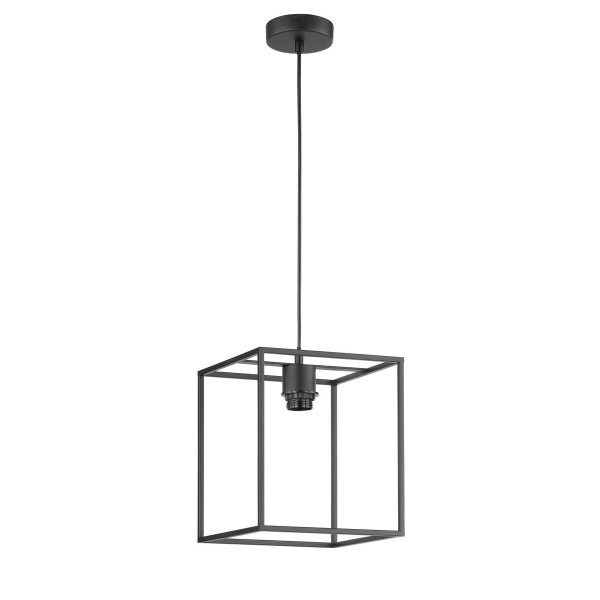 HÄNGELEUCHTE 23/23/150 cm    - Schwarz, Basics, Metall (23/23/150cm) - Fischer & Honsel