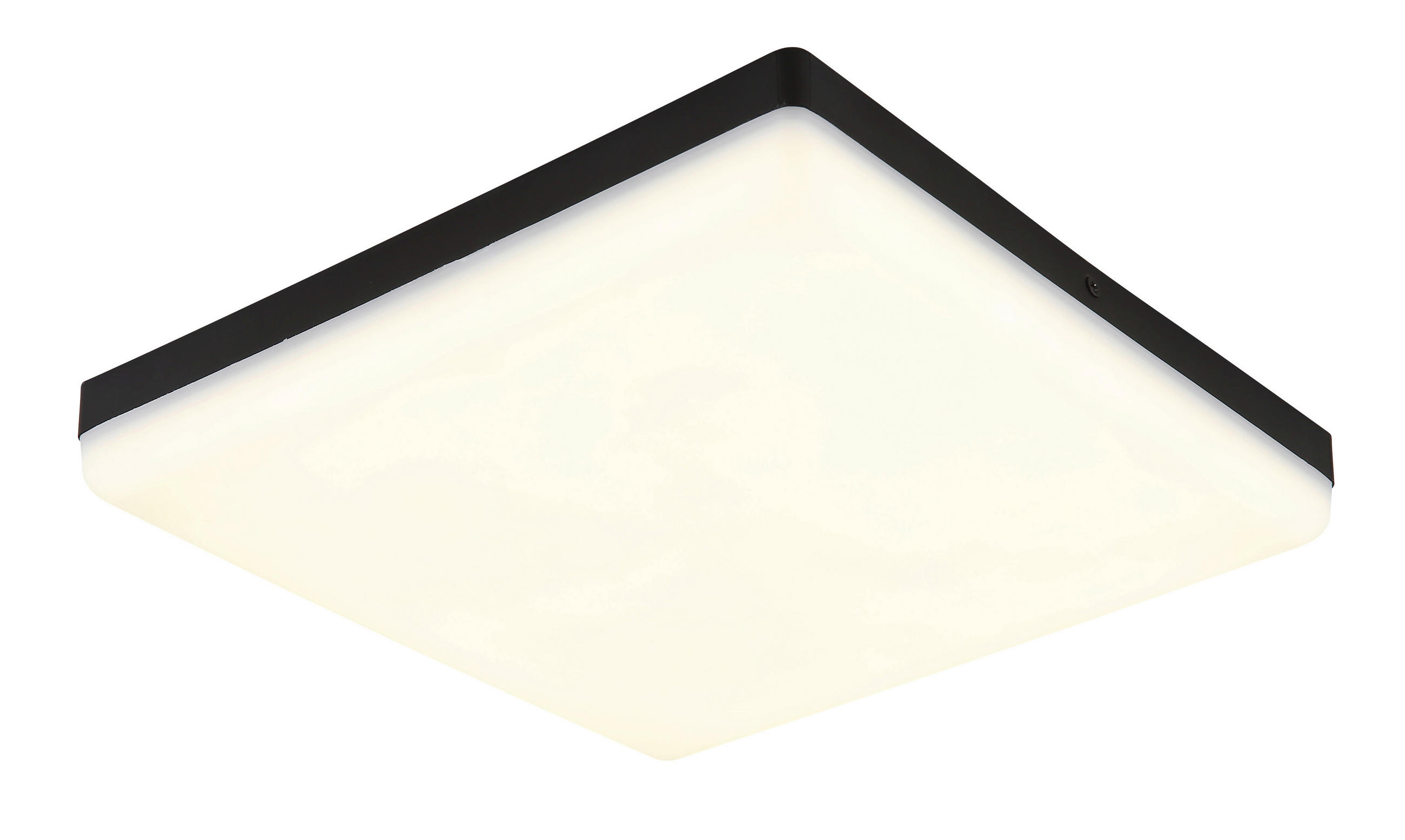 LED-DECKENLEUCHTE MATTHEW 30/30/5 cm   - Schwarz/Weiß, KONVENTIONELL, Kunststoff (30/30/5cm) - Globo