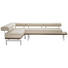ECKBANK Echtleder Nussbaum Grau, Nussbaumfarben - Nussbaumfarben/Grau, Design, Leder/Metall (190/266cm) - JOOP!