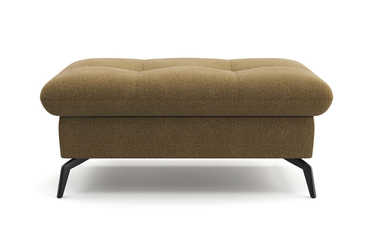 HOCKER in Textil Olivgrün  - Schwarz/Olivgrün, Konventionell, Textil/Metall (102/47/69cm) - Sit & More