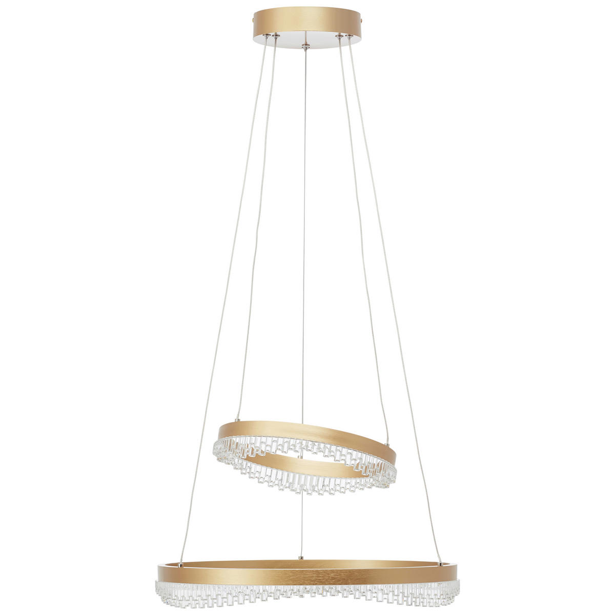 LED-HÄNGELEUCHTE 50/150 cm    - Goldfarben, Design, Kunststoff/Metall (50/150cm) - Brilliant