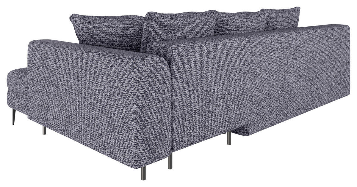 ECKSOFA Anthrazit Struktur, Bouclé  - Anthrazit/Schwarz, Design, Textil (177/276cm) - MID.YOU