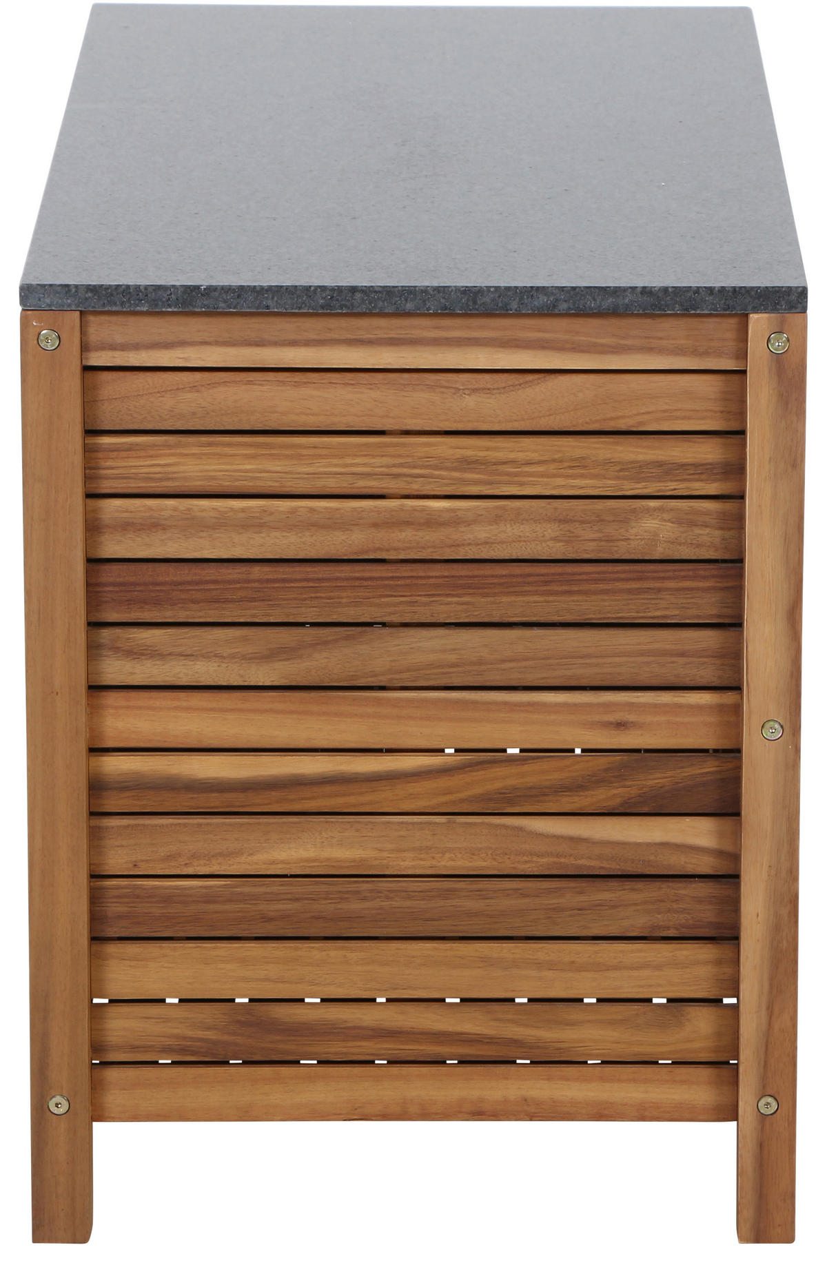 OUTDOORKÜCHE - Schwarz/Akaziefarben, MODERN, Holz/Stein (100/67/50cm) - Siena Garden