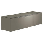 LOWBOARD  in 160/41/45 cm  - Alufarben/Grau, Design, Glas/Holzwerkstoff (160/41/45cm) - Moderano