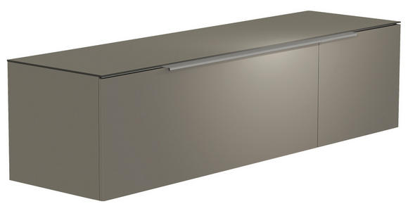 LOWBOARD  in 160/41/45 cm  - Alufarben/Grau, Design, Glas/Holzwerkstoff (160/41/45cm) - Moderano