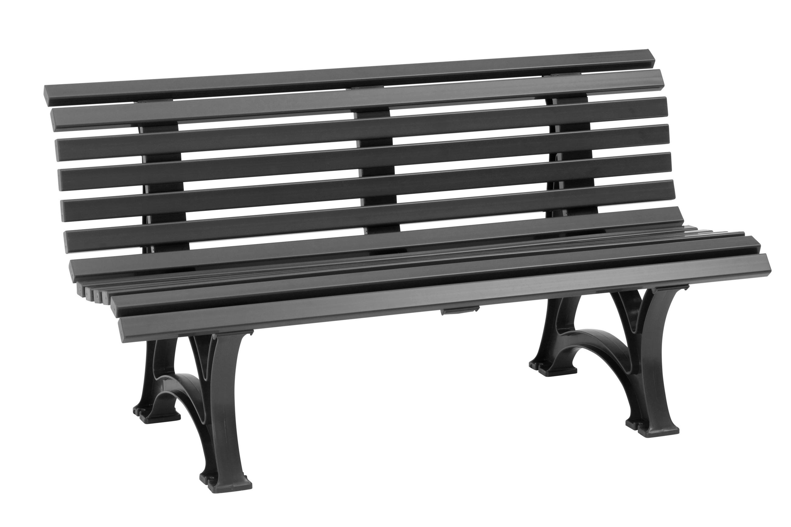 GARTENBANK 150/80/64 cm   - Graphitfarben, Basics, Kunststoff (150/80/64cm) - Modante