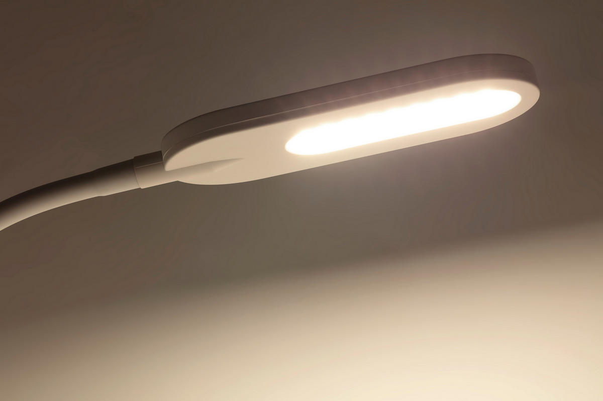 LED-TISCHLEUCHTE - Weiss, Basics, Kunststoff/Metall (37,5/15/43,5cm) - Novel