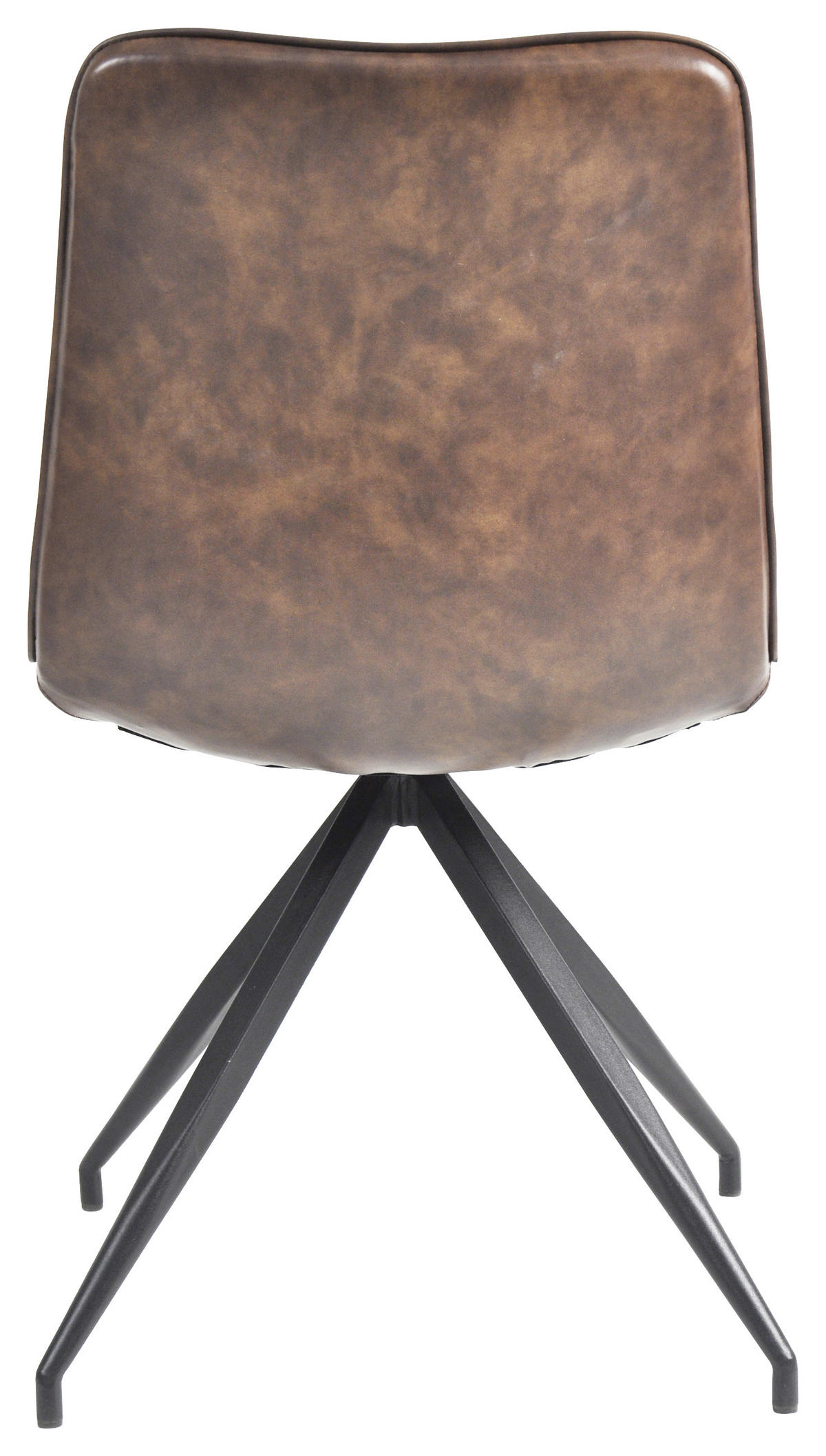 STUHL Lederlook Braun, Schwarz  - Schwarz/Braun, MODERN, Textil/Metall (47/85/55,5cm) - Livetastic