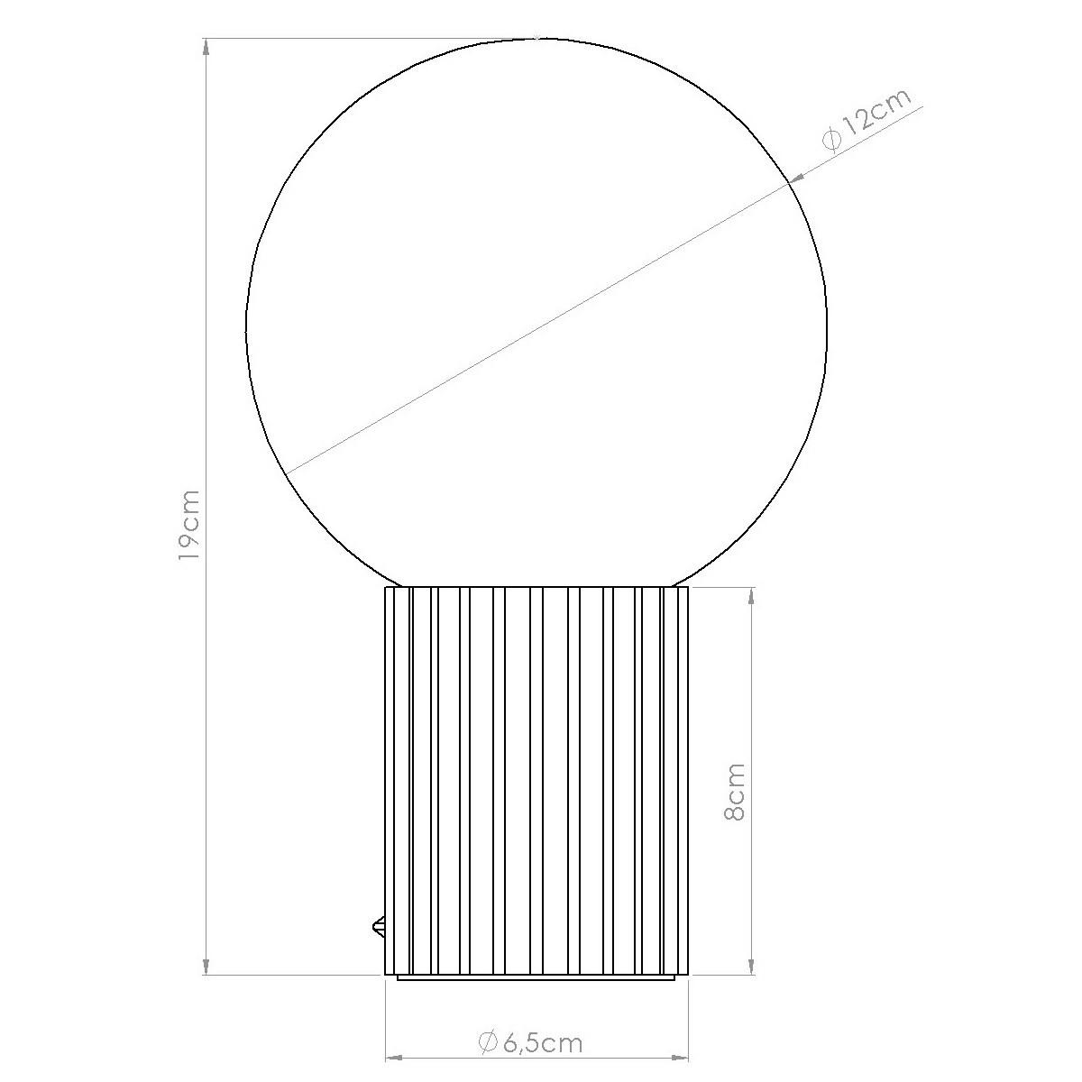 TISCHLEUCHTE Halo 12/12/19 cm  - Schwarz, KONVENTIONELL, Metall (12/12/19cm)