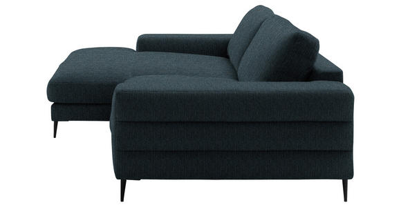 ECKSOFA  in Flachgewebe Petrol  177/253 cm  - Petrol/Schwarz, Design, Textil/Metall (177/253cm) - Dieter Knoll