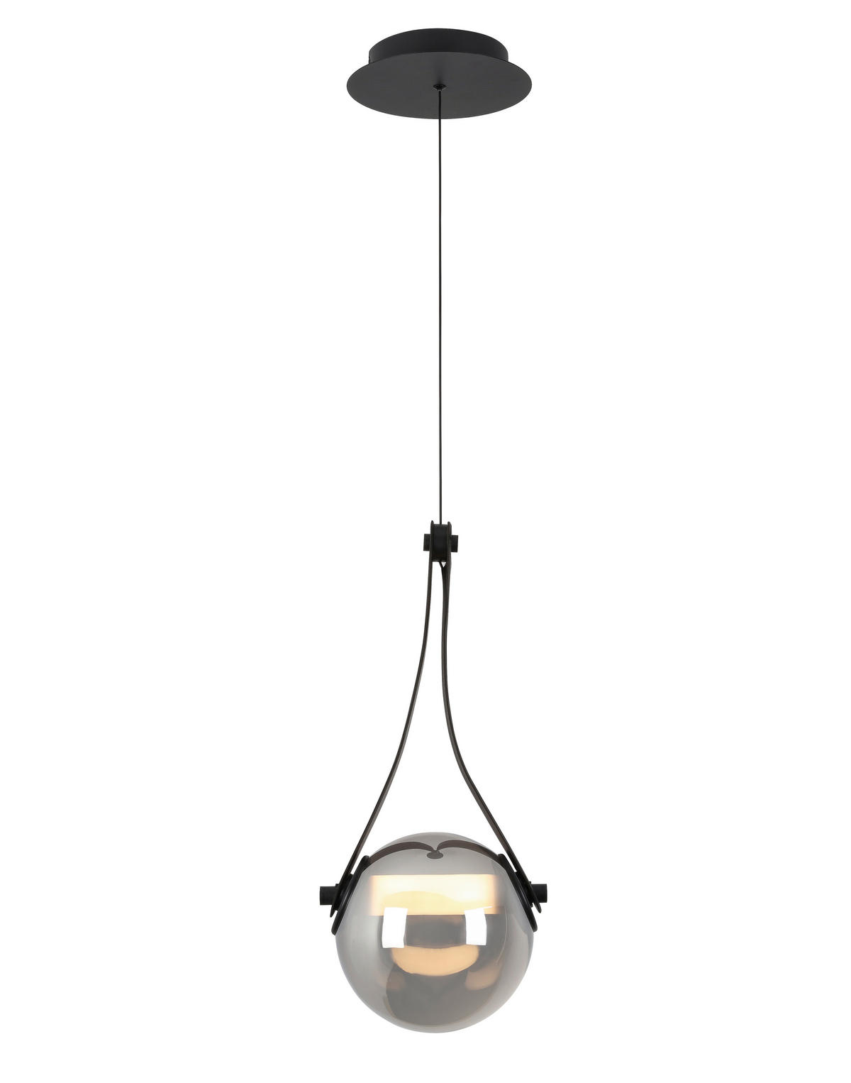 LED LUSTER  23/215 cm      - boja hroma/crna, Dizajnerski, staklo/metal (23/215cm) - Dieter Knoll