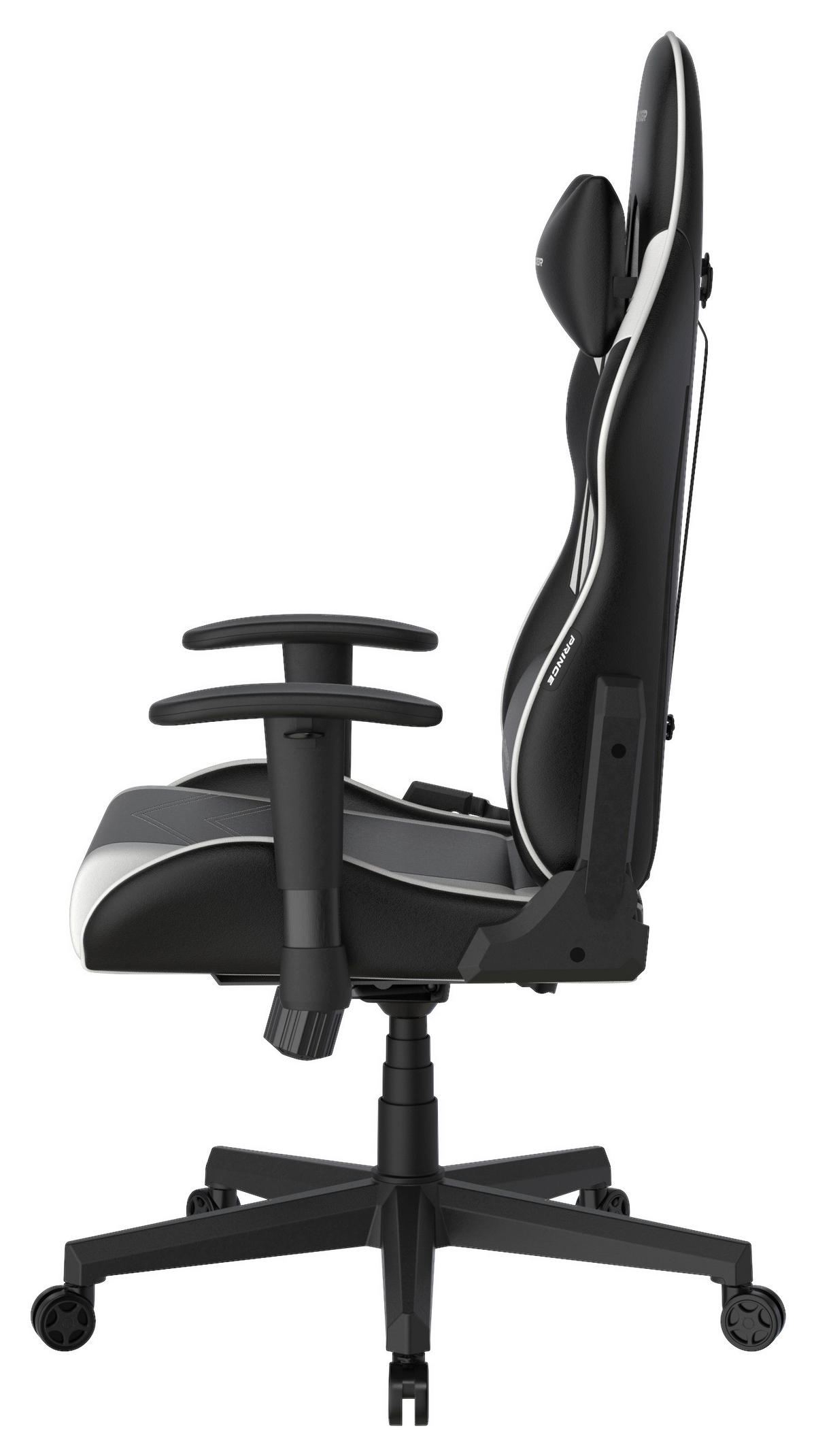 GAMINGSTUHL Weiß, Schwarz Kunststoff, Textil   - Schwarz/Weiß, MODERN, Kunststoff/Textil (67/126/67cm) - Dxracer