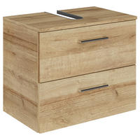WASCHBECKENUNTERSCHRANK 60/49,8/38,3 cm  - Chromfarben/Hellbraun, KONVENTIONELL, Holzwerkstoff/Metall (60/49,8/38,3cm) - Sadena