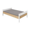 BETT 90/200 cm  in Weiss, Eichefarben   - Weiss/Eichefarben, Basics, Holzwerkstoff (90/200cm) - Paidi