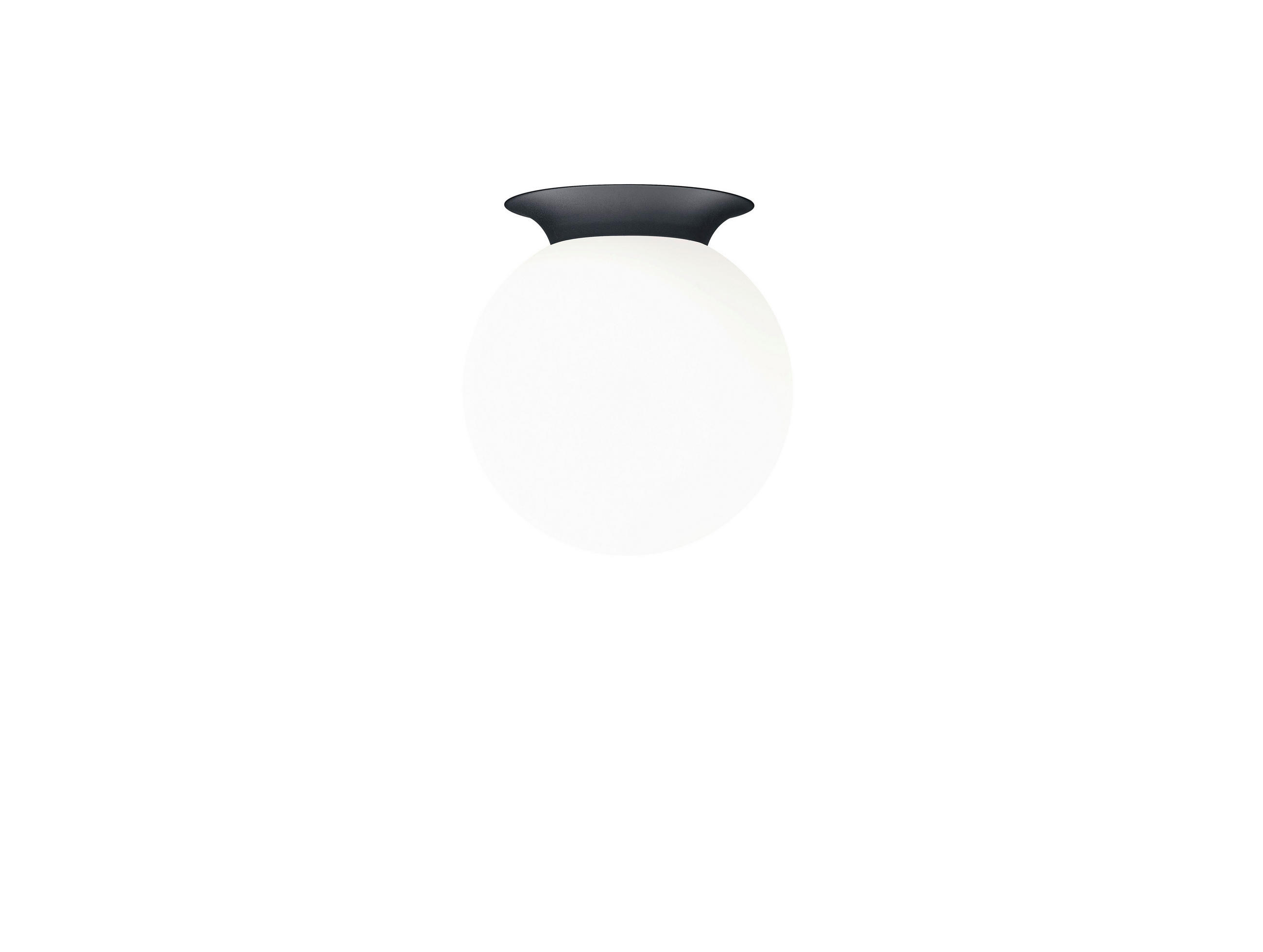 DECKENLEUCHTE 20 cm  - Schwarz, KONVENTIONELL, Metall (20cm) - Hell
