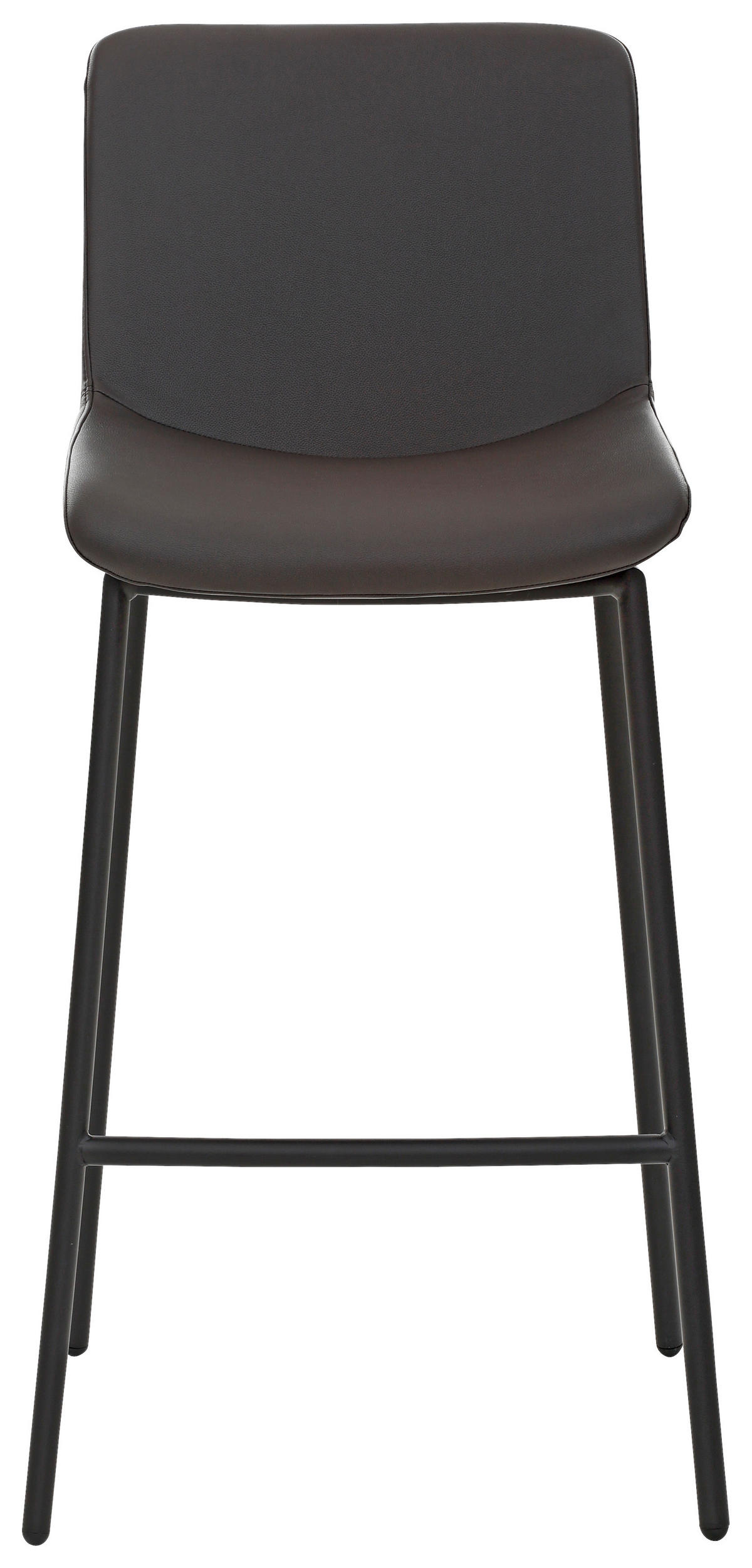 BARHOCKER Mikrofaser Anthrazit, Schwarz Stahl  - Anthrazit/Schwarz, Design, Textil/Metall (48/93/50cm) - Novel