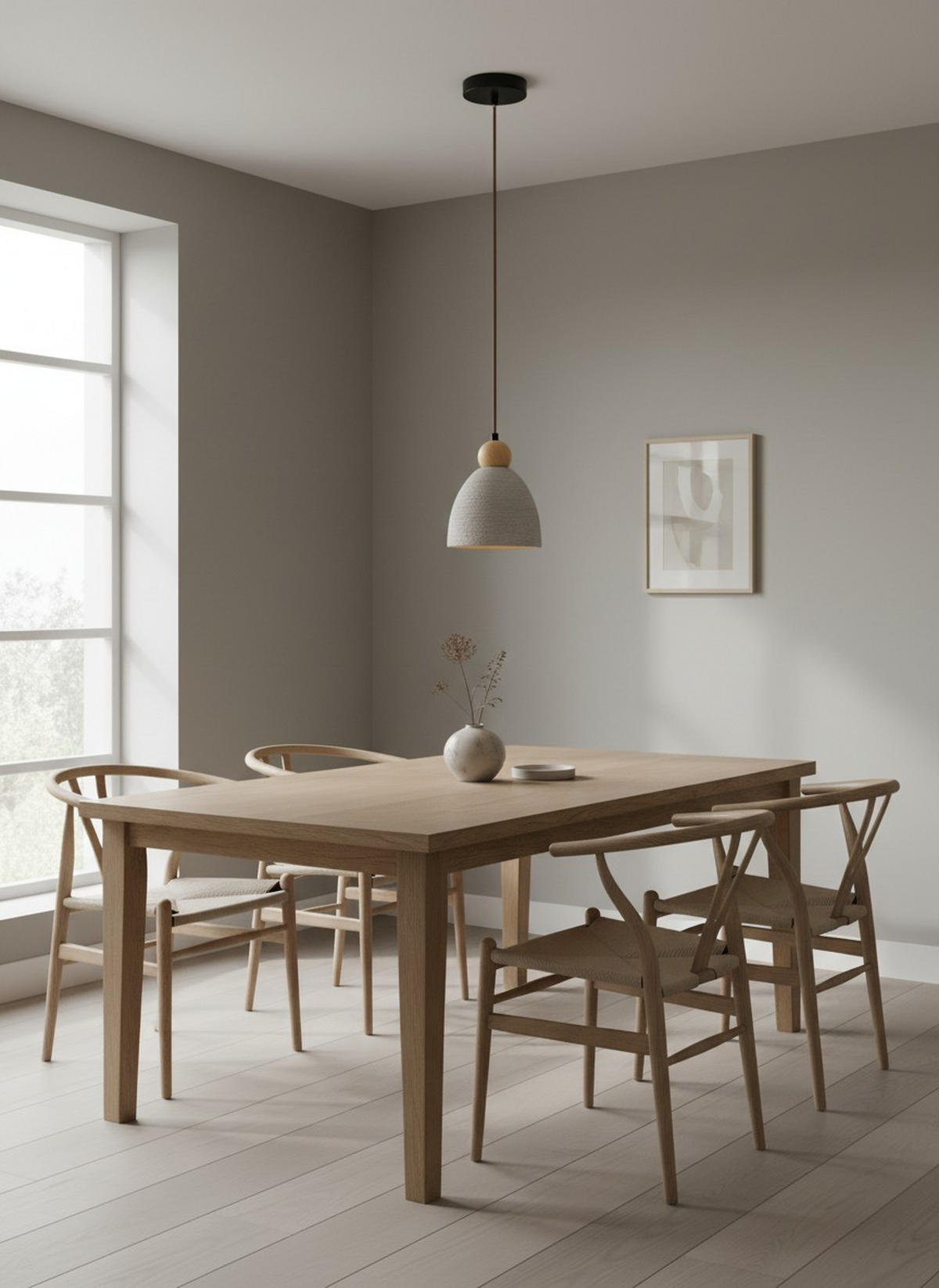 HÄNGELEUCHTE 16/120 cm   - Eichefarben/Grau, Design, Stein/Metall (16/120cm) - Collet's Monde