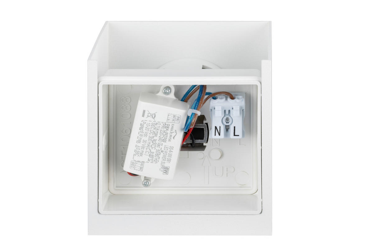 LED-WANDLEUCHTE 10/10/10 cm   - Weiß, Basics, Kunststoff/Metall (10/10/10cm) - Novel