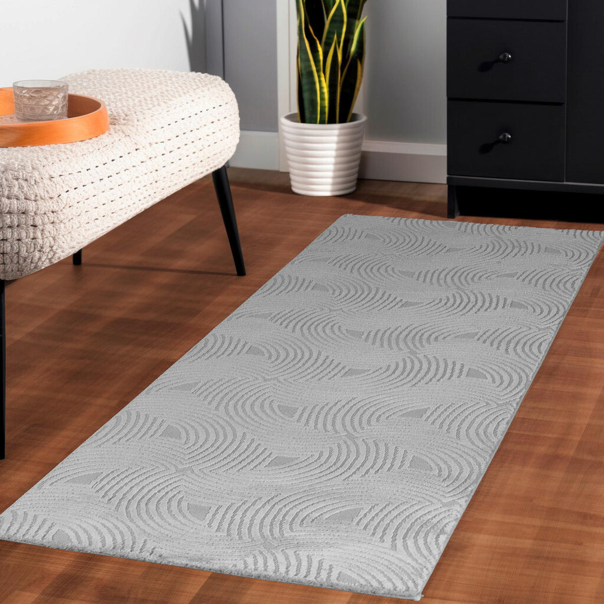LÄUFER 80/250 cm Sahara  - Silberfarben, Design, Textil (80/250cm) - Novel