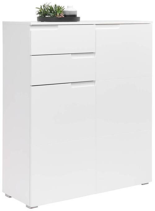 COMODĂ 100/119/40 cm  - argintiu/alb, Design, plastic/material pe bază de lemn (100/119/40cm) - Carryhome