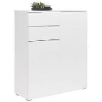 KOMÓD 100/119/40 cm  - ezüst/fehér, Design, műanyag/faalapú anyag (100/119/40cm) - Carryhome