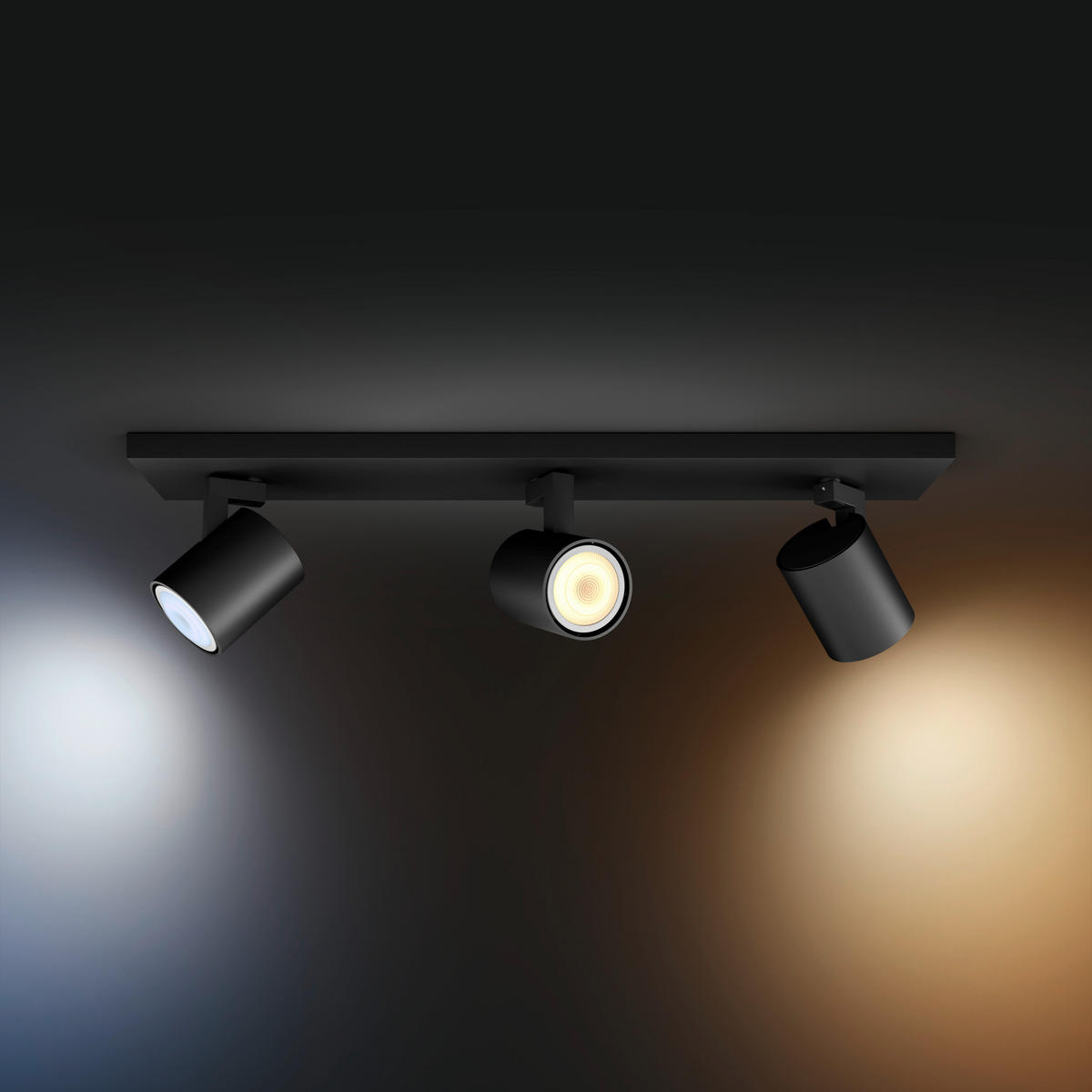 LED-STRAHLER 48/10,9/8,9 cm   - Schwarz, Basics, Metall (48/10,9/8,9cm) - Philips HUE