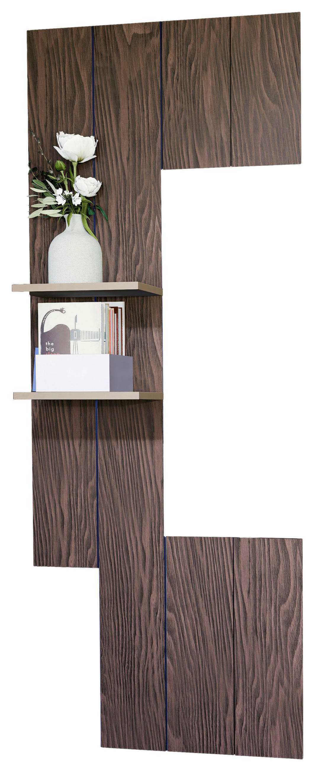 WANDPANEEL Nussbaumfarben  89/225/22 cm  - Nussbaumfarben, Design, Holzwerkstoff (89/225/22cm) - Stylife
