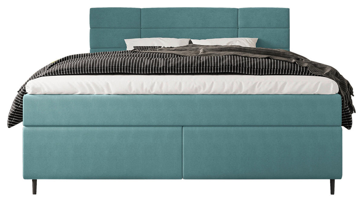 BOXBETT 180/200 cm  in Petrol  - Birkefarben/Petrol, Konventionell, Holz/Textil (180/200cm) - Boxxx