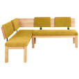 ECKBANK 160/200 cm  in Buchefarben, Currygelb  - Currygelb/Buchefarben, Natur, Holz/Textil (160/200cm) - Cantus