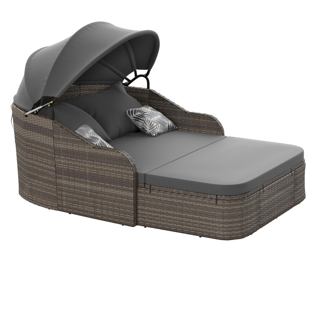 Sonneninsel Rio Grau/schwarz Metall/kunststoff/textil +dach